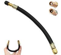 Adaptador Flexible de Extensión de Válvula de Neumático - Alargador de Vástago de Válvula de Goma con Tapa para Coche, Moto, Bicicleta, Patinete Eléctrico, Autocaravana y Compresor de Aire (210mm)