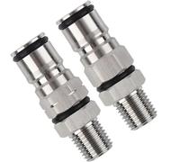 Adaptador for barril de gas/líquido con conexión de bola UNF de 19/32-18" for elaboración casera de cerveza - Conector de mamparo con rosca NPT macho de 1/4".， 1 unidad(Gas Ball Lock)