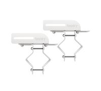 Adaptador Foxydry para Barandillas Redondas con un Diámetro de 40 a 65 mm | solo para Foxydry Duo, de aluminio y acero inoxidable, kit de 2 adaptadores, blanco