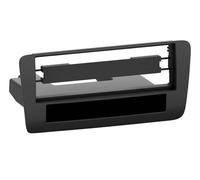 Adaptador frontal 1-DIN con bolsillo vacío compatible con Audi A1 9/2010 > negro