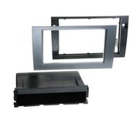 Adaptador frontal 2-DIN para con bolsillo vacío Audi A4 /Seat Exeo antracita