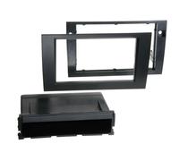 Adaptador frontal 2-DIN para con bolsillo vacío Audi A4 / Seat Exeo negro
