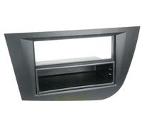 Adaptador frontal 2-DIN para con bolsillo vacío Seat León 2005 - 2009 negro