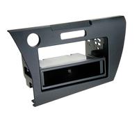 Adaptador frontal 2-DIN para con vacío bolsillo Honda CRZ 2010 > negro