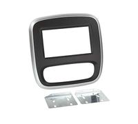 Adaptador frontal 2-DIN para Renault Trafic/Opel Vivaro 14>negro/gris