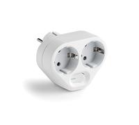 ADAPTADOR FRONTAL 2 TOMAS C0N INTERRUPTOR BLANCO