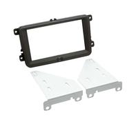 Adaptador frontal suave al tacto 2-DIN compatible con Seat/Skoda/VW negro