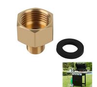 Adaptador Gas Latón, Adaptador de Gas LPG 1/2" R a 1/4" Lks, Conector para Estufas, Grifos y Mangueras de Gas, Conector de Cobre para Cocina de Gas Butano para Camping y Barbacoa