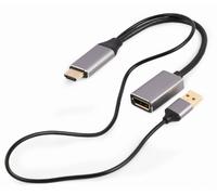 Adaptador gembird activo 4k hdmi macho a displayport hembra negro