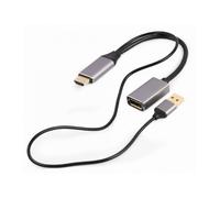 ADAPTADOR GEMBIRD ACTIVO 4K HDMI MACHO A DISPLAYPORT HEMBRA NEGRO