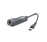Gembird NIC-U3-02 Ethernet 1000Mbit/s Adaptador y Tarjeta de Red - Accesorio de Red (Alámbrico, USB, Ethernet, 1000 Mbit/s, Negro)