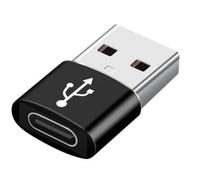 Adaptador gembird usb am a tipo c hembra. negro