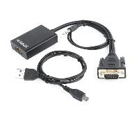 ADAPTADOR GEMBIRD VGA A HDMI 0,15M CON AUDIO 3.5MM