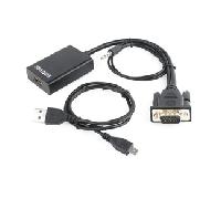 ADAPTADOR GEMBIRD VGA A HDMI 0,15M CON AUDIO 3.5MM A-VGA-HDMI-01
