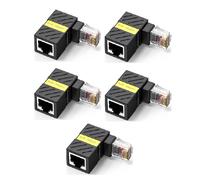 Adaptador Gigabit con conector de red RJ45 giratorio de 360 y codo en ángulo recto