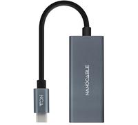 Adaptador Gigabit NanoCable USB-C a Ethernet Gigabit 10/100/1000 Mbps 15 CM Gris
