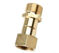 Adaptador giratorio de 360° de rosca alta para lavado de coche con conector M22 de latón de presión de 14 mm para manguera de lavado a presión más acoplamiento