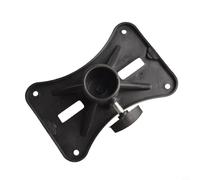 Adaptador giratorio de montaje en poste de trípode de 35 mm, para soporte de altavoz DJ PA, tapa superior de ángulo ajustable, con bandeja de plástico para altavoz, color negro