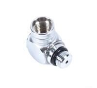 Adaptador giratorio de primera etapa para LP y para puertos HP, rotación de 360 grados, latón cromado, conector de manguera flexible que minimiza la tensión, se adapta a la mayoría de las primeras