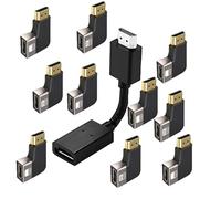 Adaptador giratorio HDMI macho a hembra, chapado en oro, compatible con extensor HDMI 3D 1080P para Fire TV Stick, Roku Stick, Google Chromecast, Xbox, PS4, PS3.