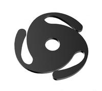 Adaptador giratorio LP de aluminio de 45 RPM para estabilizador, reduce la vibración, mejora la calidad del sonido, compatible con vinilo de 7 pulgadas, disco de metal plateado, se adapta a agujeros