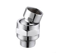Adaptador giratorio para cabezal de ducha, 1 pieza de conector de ducha, bola ajustable, brazo de ducha, extensión de flujo de agua, accesorios de junta esférica (plateado)