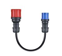 Adaptador go-e para Gemini flex 11 kW, CEE rojo trifásico 16A a CEE azul 16A