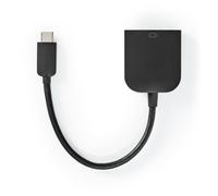 USB Adapter | USB 3.2 Gen 1 | USB-CT Male | VGA Female | 5 Gbps | 0.20 m | Round | Nickel Plated | PVC | Black | Polybag