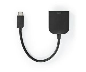 Adaptador gráfico USB-C NEDIS CCGP64852BK02 hasta 1920 x 1200, negro, 0,2 m