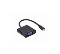 Adaptador Gráfico USB - GEMBIRD - A-CM-VGAF-01 - 1920 x 1080 píxeles - USB Tipo-C - Negro