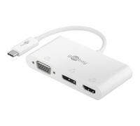 Adaptador gráfico USB Goobay 52412 USB-C a HDMI DisplayPort VGA blanco compacto