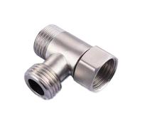 Adaptador Grifo Ducha Válvula desviadora de inodoro cobre G1/2" con válvula en T, rociador bidé, accesorio ducha, calentador agua, revestimiento unión viva, tres vías
