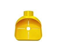 Adaptador - Guía - Botella de virutas de madera/metal/hormigón reutilizable de plástico para polvo naranja taladro recogedor de escombros para recolector de potencia con taladros (4.1 x 3.35 pulgadas