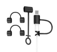 Adaptador Halter | Silikon Kabelhalter Set | 4er Aufbewahrungsbox für | Soporte adaptador carga 4 piezas funda convertidor manguito casa, viaje, llavero, mujer,