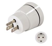 Adaptador HAMA 00121994 Macho/Hembra Compacto Viaje Estados Unidos Blanco