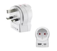 Hama eu to uk adaptador de enchufe eléctrico tipo g (ru) tipo c (euro