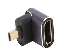 Adaptador HD Hembra a Micro HD, Convertidor 8K Micro HD a HD, Carcasa de Aleación de Aluminio, Retrocompatible con 4K 30Hz/2K 120Hz/1080P, para Computadora Portátil de Escritorio