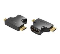 Vention Adaptador HDMI 2 en 1 AGFB0/ HDMI Hembra a Micro HDMI Macho - Mini HDMI Macho