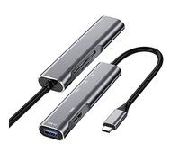 Adaptador HDMI 4K Dex Station & Dex Pad Alternative Compatible Samsung Galaxy S9/S8/S9+/S8+ Plus/Tab S4 Experiencia de Escritorio, Nintendo Switch 5-in-1 5-in-1 USB C HUB Grey