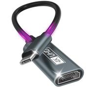 Adaptador HDMI a USB C, USB C HDMI 4K Thunderbolt 3/4 a HDMI Compatible con iPhone 16Pro/16Pro Max/16/15, MacBook Pro/Air, iPad Pro/Air, Pixelbook, Galaxy S/Note, DELL XPS 15/13, Surface Pro