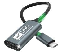 Adaptador HDMI a USB C, USB C HDMI 4K Thunderbolt 3/4 a HDMI Compatible con iPhone 16Pro/16Pro Max/16/15, MacBook Pro/Air, iPad Pro/Air, Pixelbook, Galaxy S/Note, DELL XPS 15/13, Surface Pro