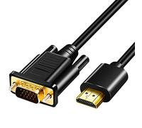 Adaptador HDMI a VGA, cable HDMI a VGA de 5 m, chapado en oro 1080P activo HDMI digital macho a VGA analógico macho convertidor para proyector, escritorio, HDTV, Raspberry Pi, Roku, Xbox (5 metros)
