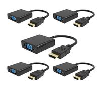 Adaptador HDMI a VGA, convertidor HDMI a VGA chapado en oro (macho a hembra) compatible con computadora, computadora, laptop, PC, monitor, proyector, HDTV, Chromebook, Raspberry Pi, Roku, Xbox y más
