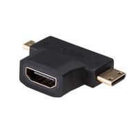 AKYGA AK-AD-23 - Adaptador Mini y Micro HDMI (Conector HDMI Hembra a Mini HDMI Macho)
