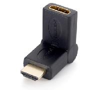 ADAPTADOR HDMI EQUIP MACHO - HDMI HEMBRA PIVOTANTE 45Âº 118911 118911