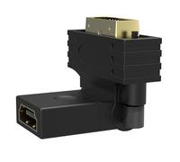 Adaptador HDMI hembra a DVI macho chapado en Diseño angular giratorio 360