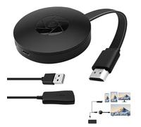 Adaptador HDMI Inalámbrico 1080P 2.4GHz, Dongle Receptor WiFi para Transmisión de Pantalla, Compatible con Android iOS Windows Mac, Soporte Miracast Airplay DLNA, para TV Monitor y Proyector