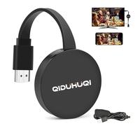 Adaptador HDMI inalámbrico 4K, Miracast hdml con Screen Mirror, Hdmi Wireless Cast para i-Phone/i-Pad/Android/iOS a TV/Monitor/proyector, compatible con Miracast, DLNA, Airplay (negro mate)