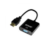 ADAPTADOR HDMI (M) - VGA (H) NEGRO SAVIO AK-75