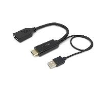 Equip Adaptador HDMI a DisplayPort Activo Macho/Hembra 15cm Negro